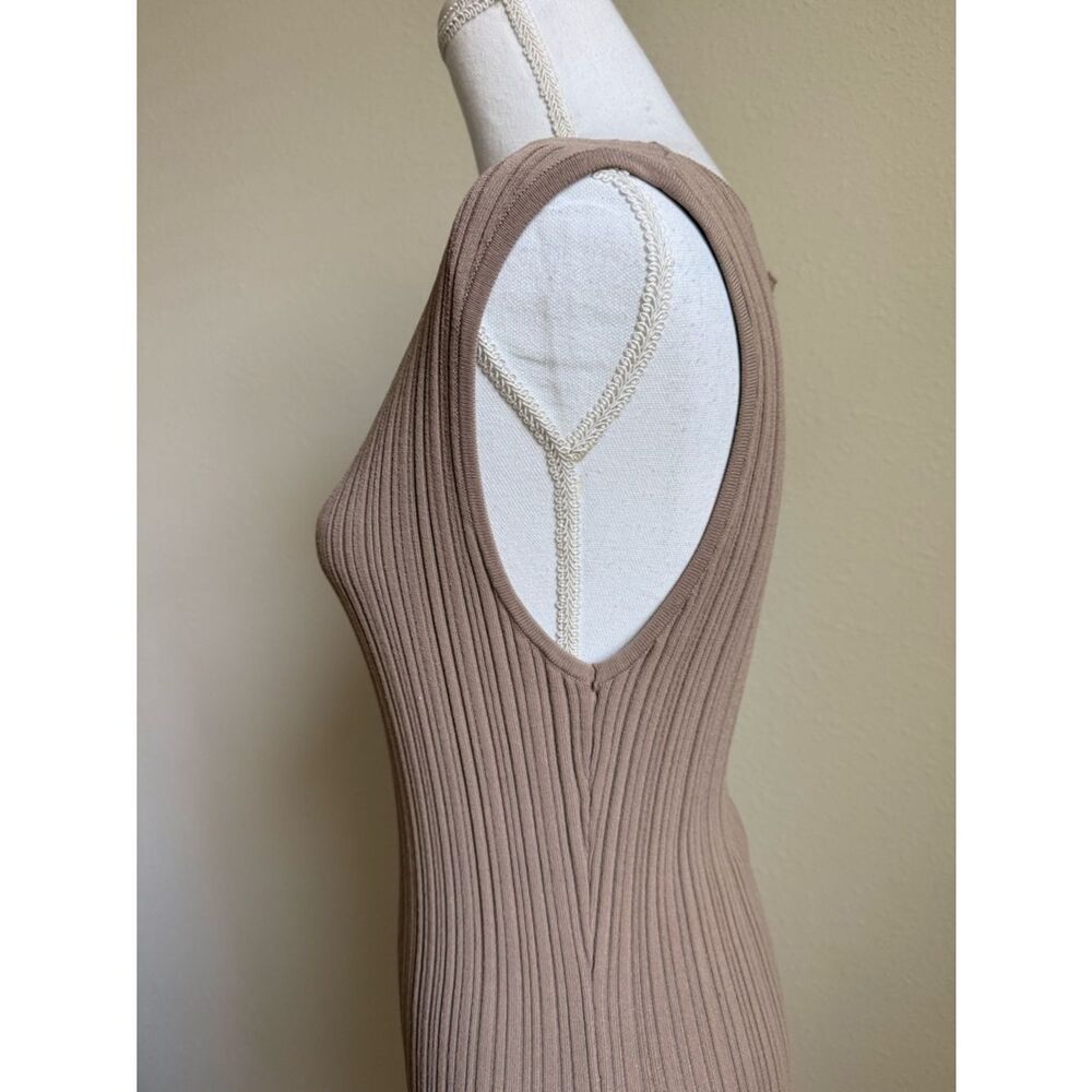 DISSH Sleeveless Ribbed Maxi Dress in Taupe - Picture 6 of 8